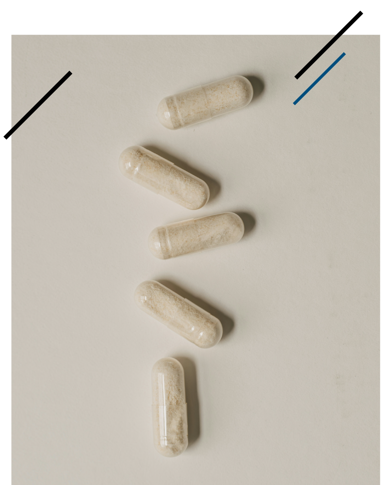 Neutraceutical pills on a beige background