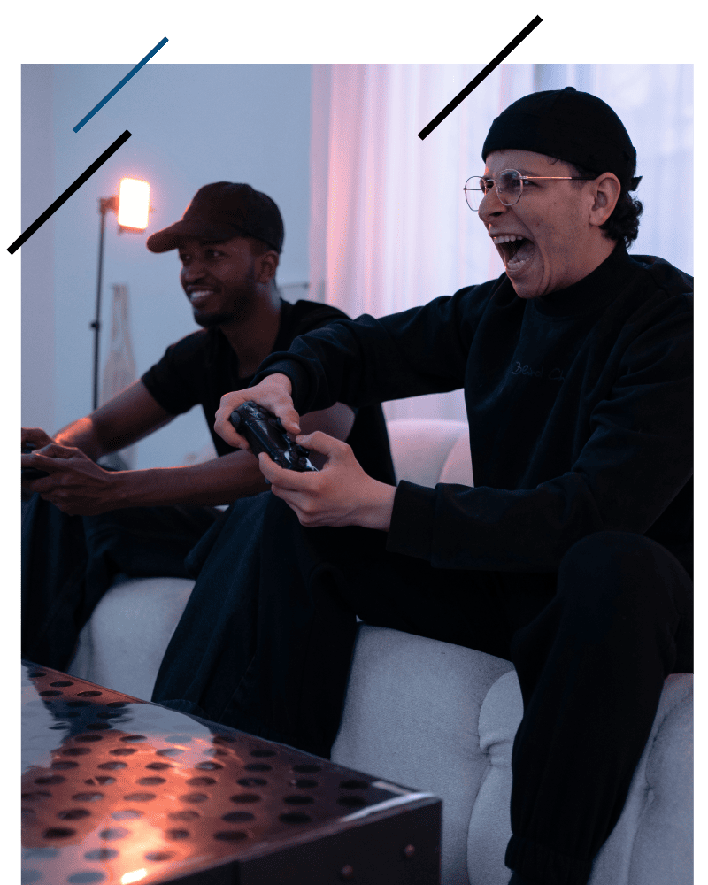 Two men playing video games